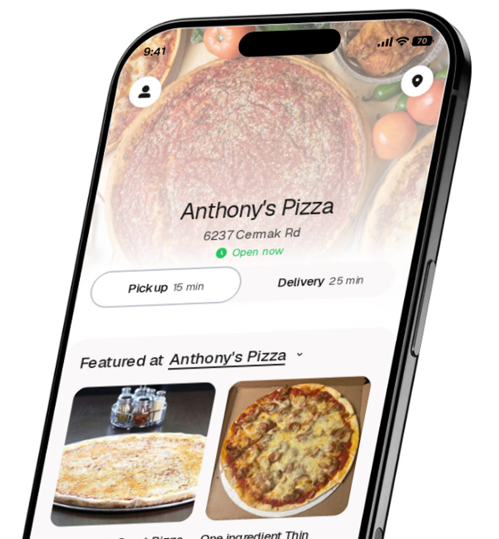 Anthony's Pizza app preview