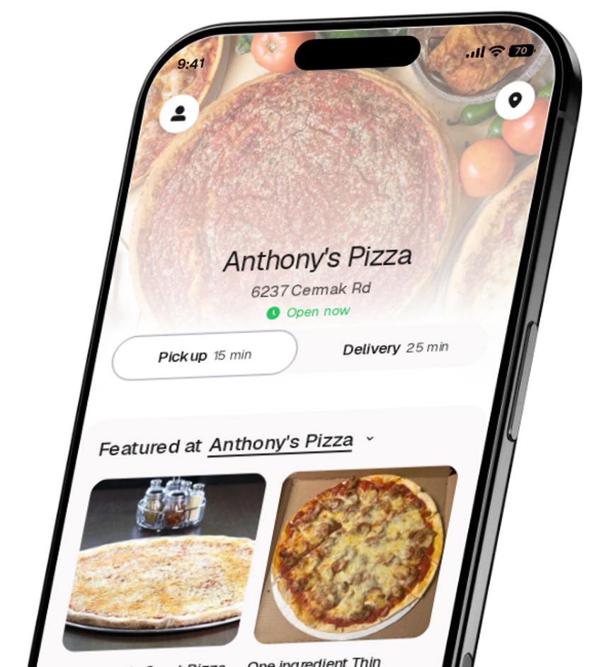 Anthony's Pizza app preview